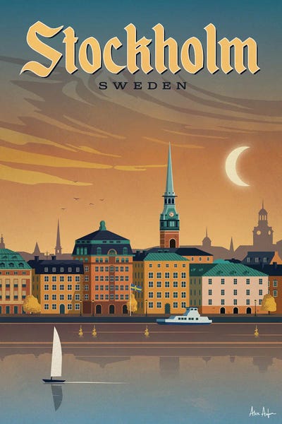 Travel Posters: Stockholm by IdeaStorm Studios
