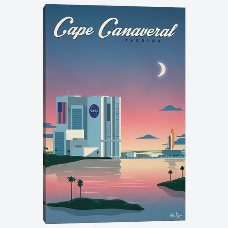 Cape Canaveral Poster Canvas Print #IDS107} by IdeaStorm Studios Canvas Art