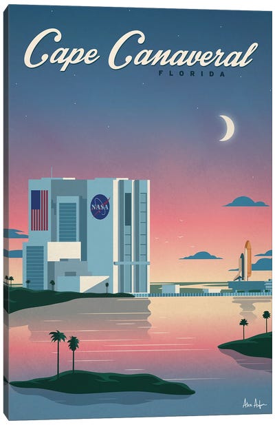 Cape Canaveral Poster Canvas Art Print - Florida Art
