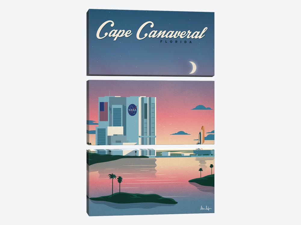 Cape Canaveral Poster by IdeaStorm Studios 3-piece Canvas Artwork