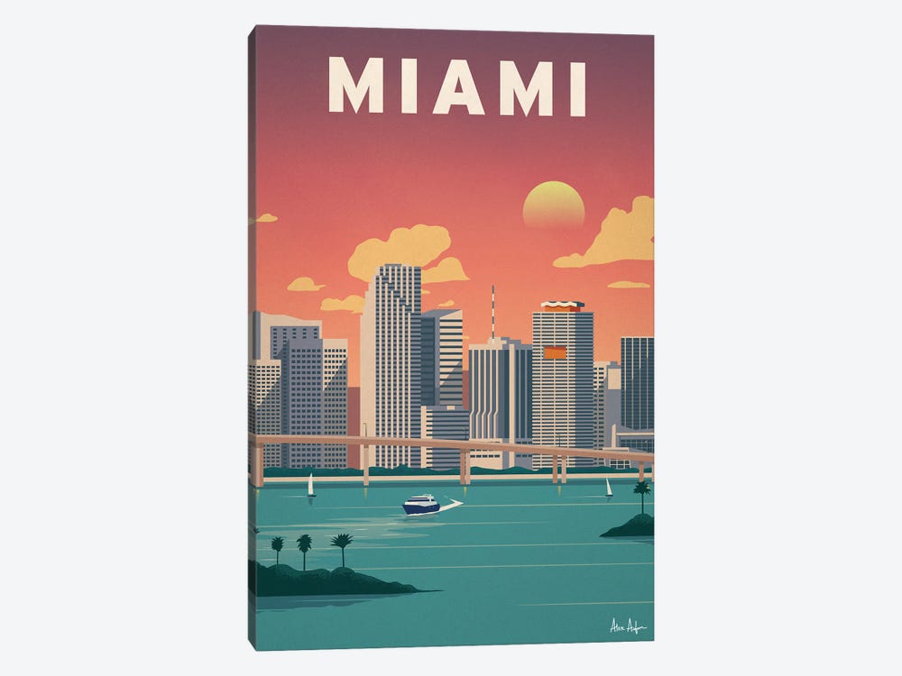 Miami Downtown by IdeaStorm Studios 1-piece Canvas Art
