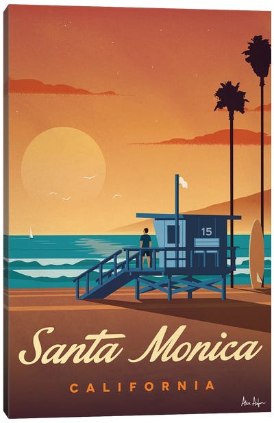Santa Monica Canvas Art Print - California Art