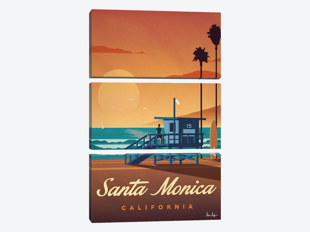 Santa Monica by IdeaStorm Studios 3-piece Canvas Print