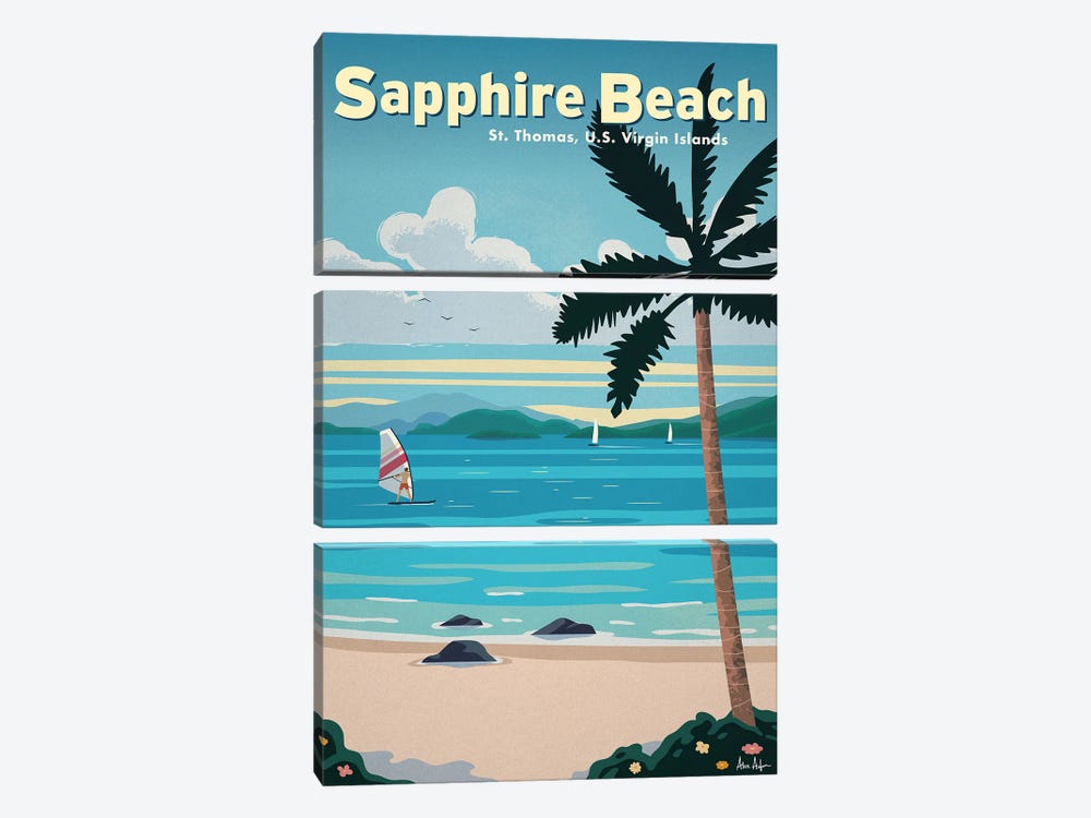 Sapphire Beach by IdeaStorm Studios 3-piece Canvas Wall Art