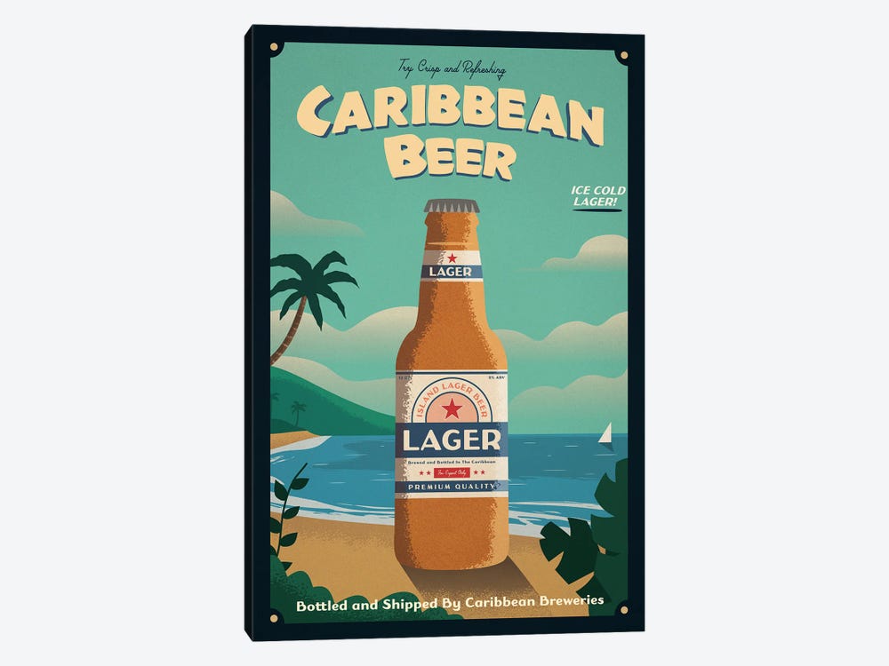 Caribbean Beer by IdeaStorm Studios 1-piece Art Print