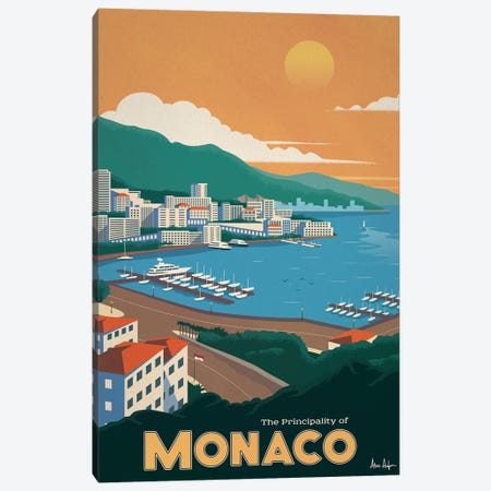Monaco Canvas Print #IDS115} by IdeaStorm Studios Art Print