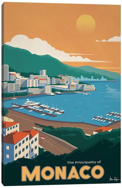 Monaco Canvas Art Print - Harbor & Port Art