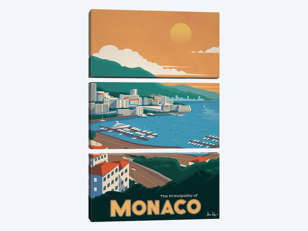 Monaco by IdeaStorm Studios 3-piece Canvas Art Print