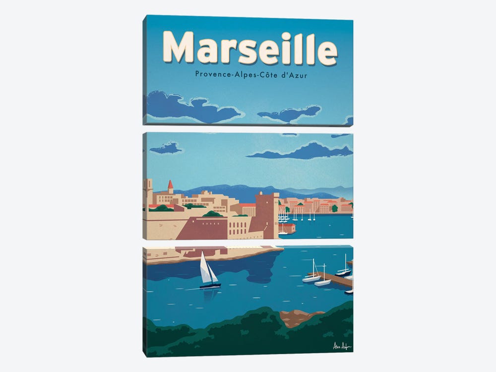 Marseille by IdeaStorm Studios 3-piece Canvas Art Print