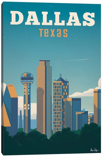 Dallas Canvas Art Print - Texas Art