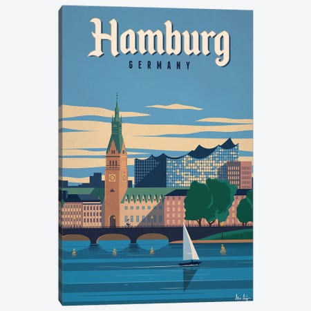 Hamburg Canvas Print #IDS120} by IdeaStorm Studios Canvas Print