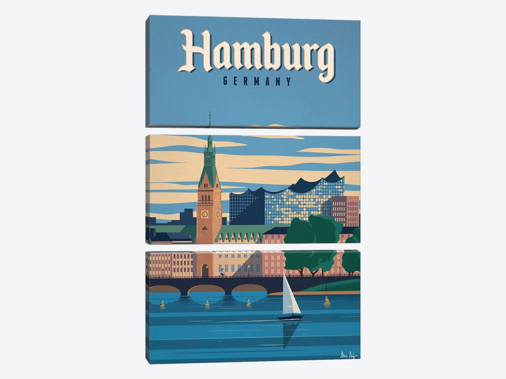 Hamburg by IdeaStorm Studios 3-piece Art Print