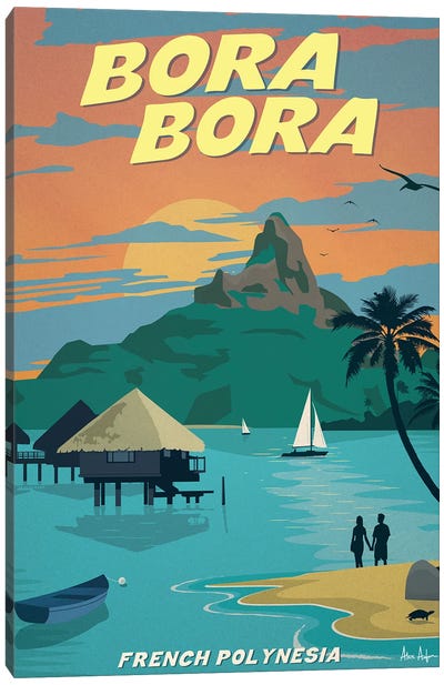 Bora Bora Canvas Art Print - French Polynesia Art
