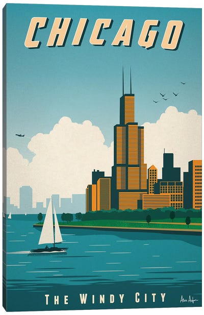 Chicago Poster Canvas Art Print - IdeaStorm Studios