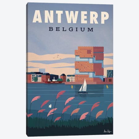 Antwerp Poster Canvas Print #IDS135} by IdeaStorm Studios Art Print