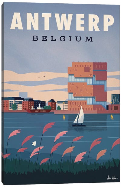 Antwerp Poster Canvas Art Print - Belgium