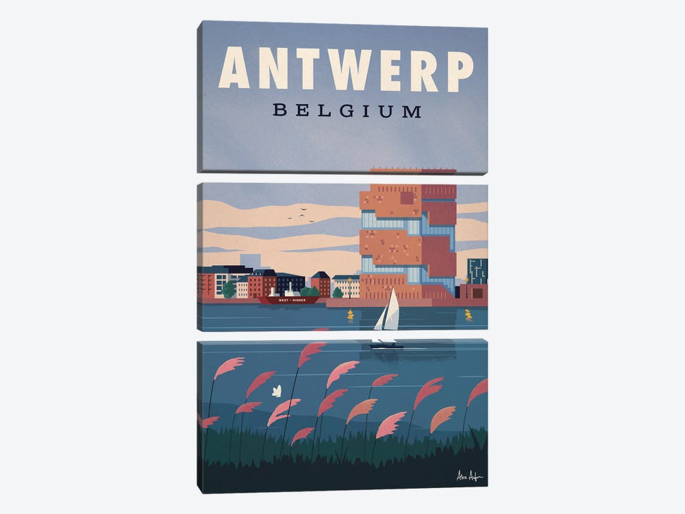 Antwerp Poster by IdeaStorm Studios 3-piece Canvas Art Print