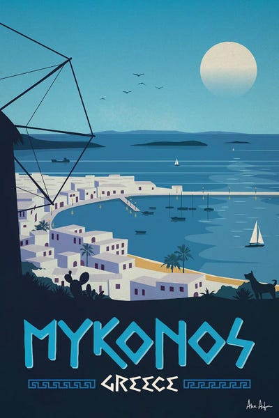 Mykonos Poster by IdeaStorm Studios art print