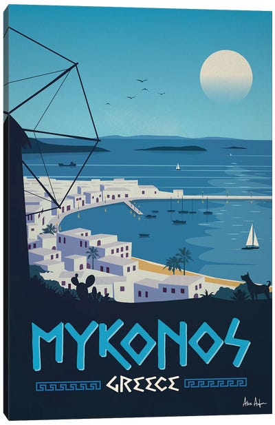 Mykonos Poster Canvas Art Print - IdeaStorm Studios