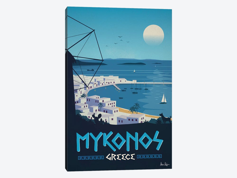 Mykonos Poster by IdeaStorm Studios 1-piece Canvas Wall Art