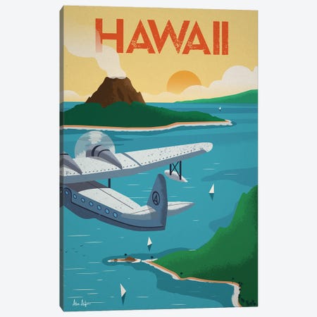 Hawaii Poster Canvas Print #IDS138} by IdeaStorm Studios Canvas Wall Art