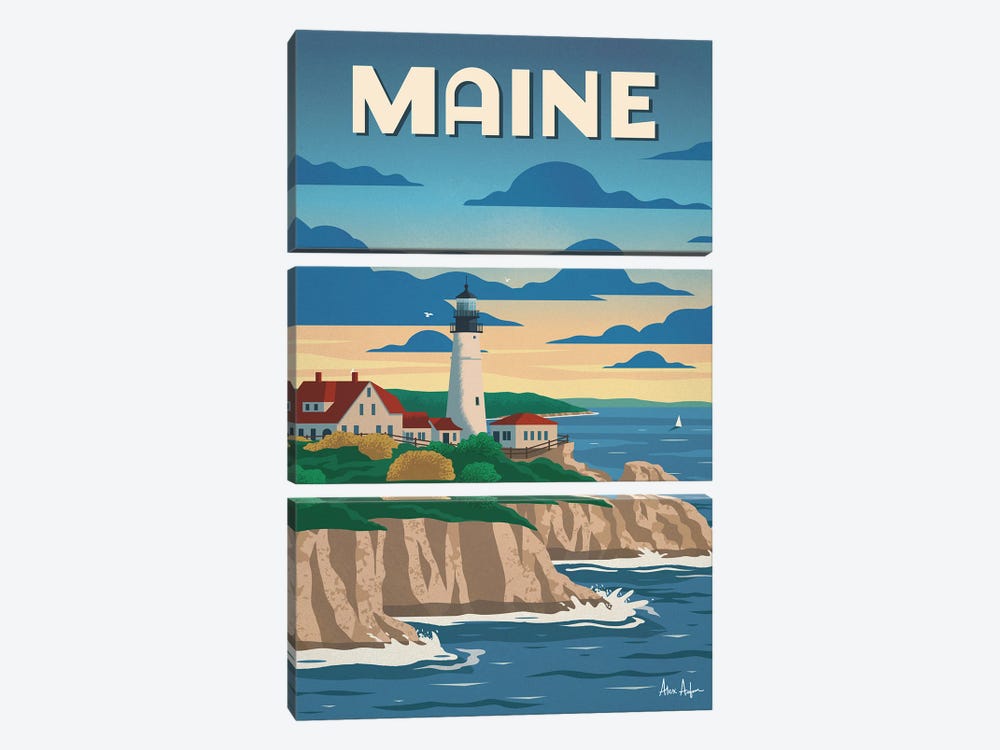 Maine by IdeaStorm Studios 3-piece Canvas Wall Art