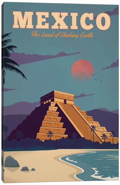 Mexico Canvas Art Print - Pyramid Art