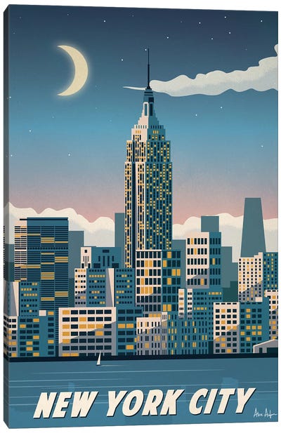 New York City  Canvas Art Print - New York City Travel Posters