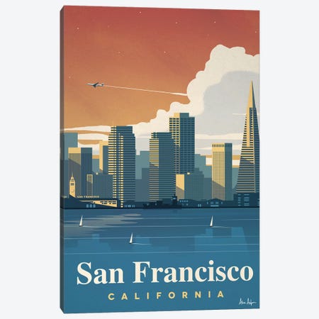 San Francisco Skyline Canvas Print #IDS28} by IdeaStorm Studios Canvas Wall Art