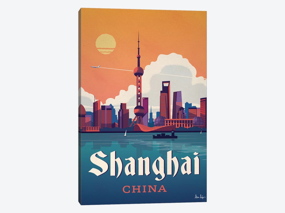 Shanghai by IdeaStorm Studios 1-piece Canvas Art Print