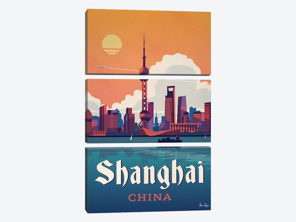 Shanghai by IdeaStorm Studios 3-piece Canvas Art Print