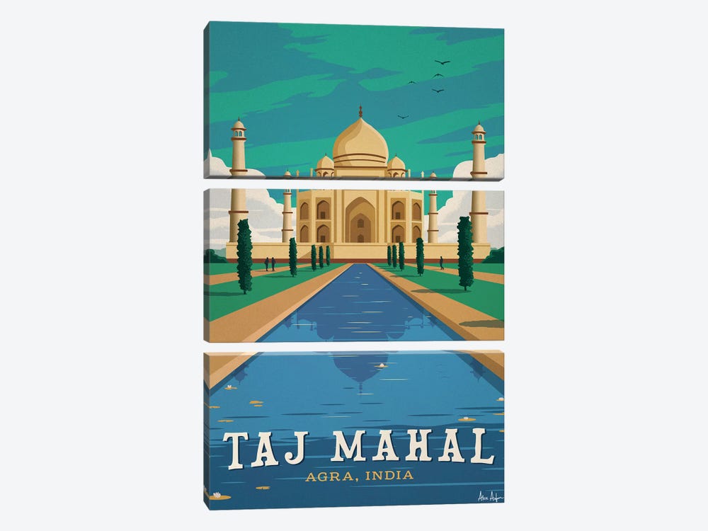 Taj Mahal 3-piece Canvas Art Print