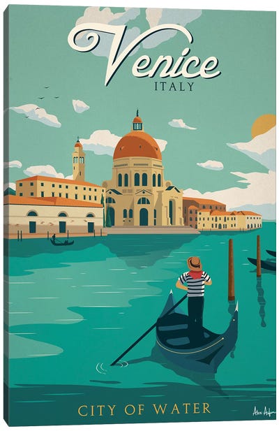 Venice Canvas Art Print - By Water