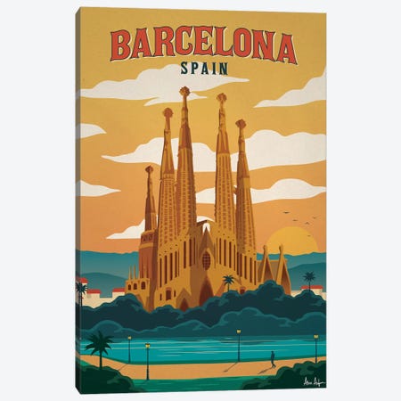 Barcelona Canvas Print #IDS3} by IdeaStorm Studios Canvas Print