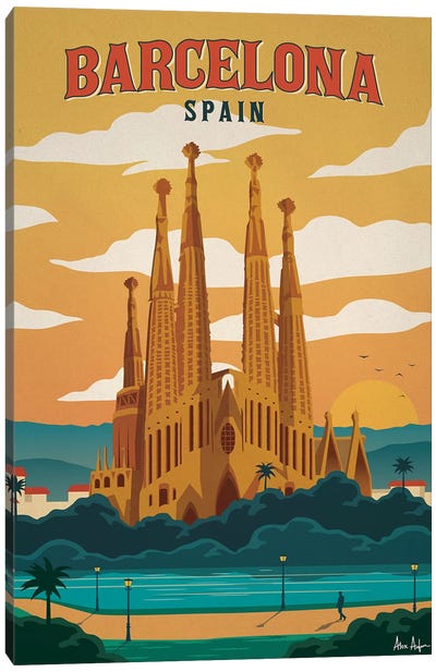 Barcelona Canvas Art Print - Travel Posters