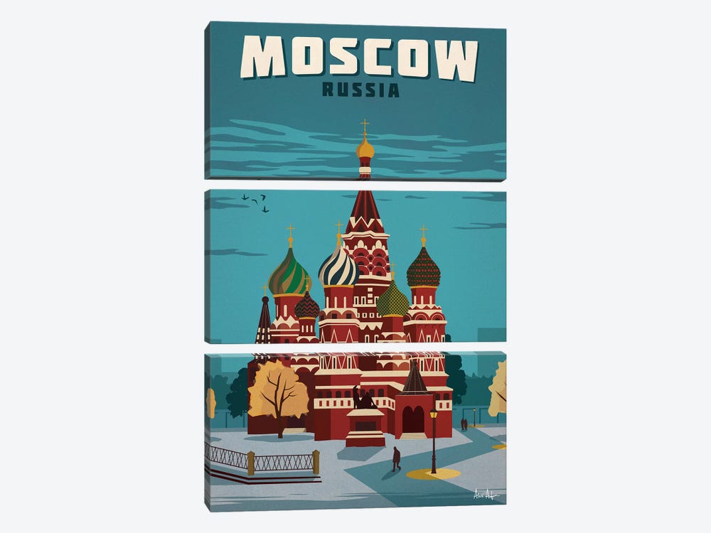Moscow by IdeaStorm Studios 3-piece Canvas Art Print