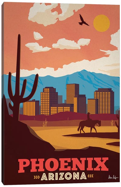 Phoenix Canvas Art Print - Scenic & Nature Typography