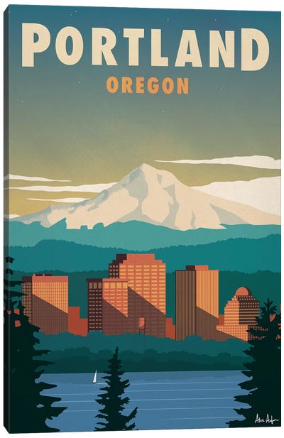 Portland Canvas Art Print - Oregon