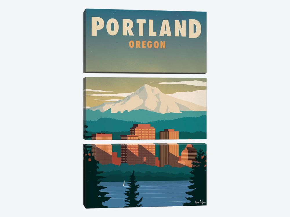 Portland by IdeaStorm Studios 3-piece Canvas Print