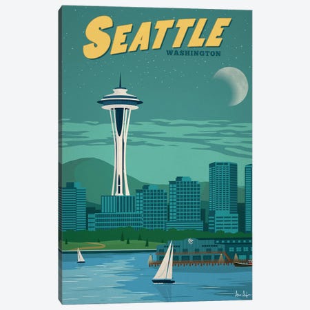 Seattle Canvas Print #IDS46} by IdeaStorm Studios Canvas Print