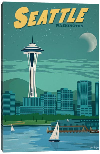 Seattle Canvas Art Print - Seattle Travel Posters