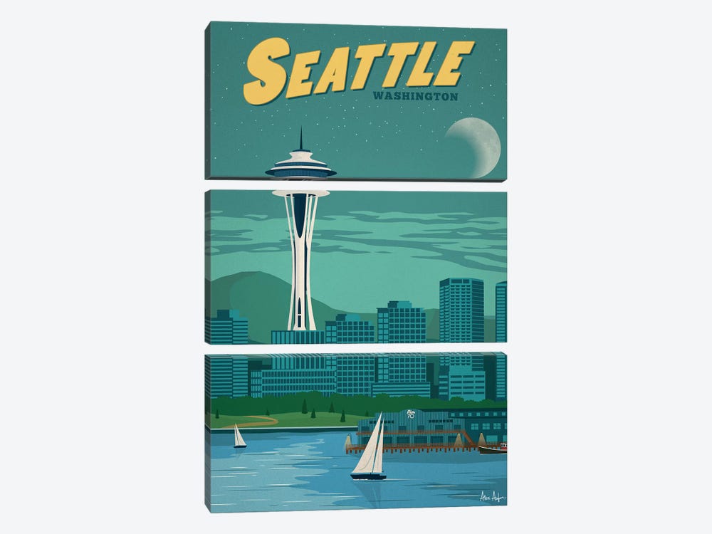Seattle by IdeaStorm Studios 3-piece Canvas Wall Art