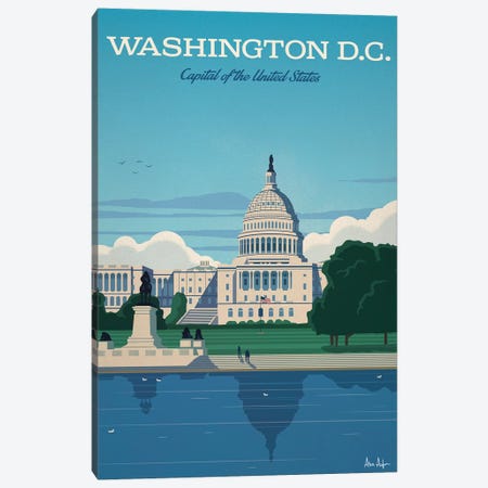Washington D.C. Capitol Canvas Print #IDS49} by IdeaStorm Studios Canvas Artwork