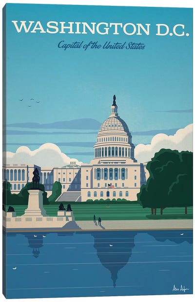 Washington D.C. Capitol Canvas Art Print - Washington DC Travel Posters