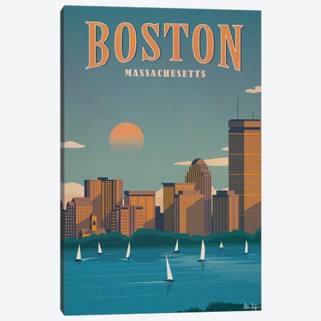 Boston Canvas Print #IDS4} by IdeaStorm Studios Canvas Wall Art
