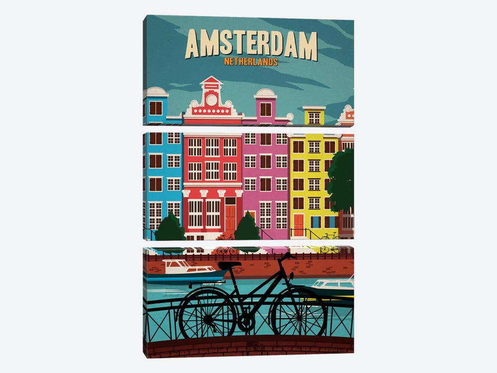 Amsterdam by IdeaStorm Studios 3-piece Art Print