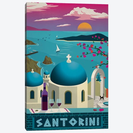 Santorini Canvas Print #IDS53} by IdeaStorm Studios Canvas Print