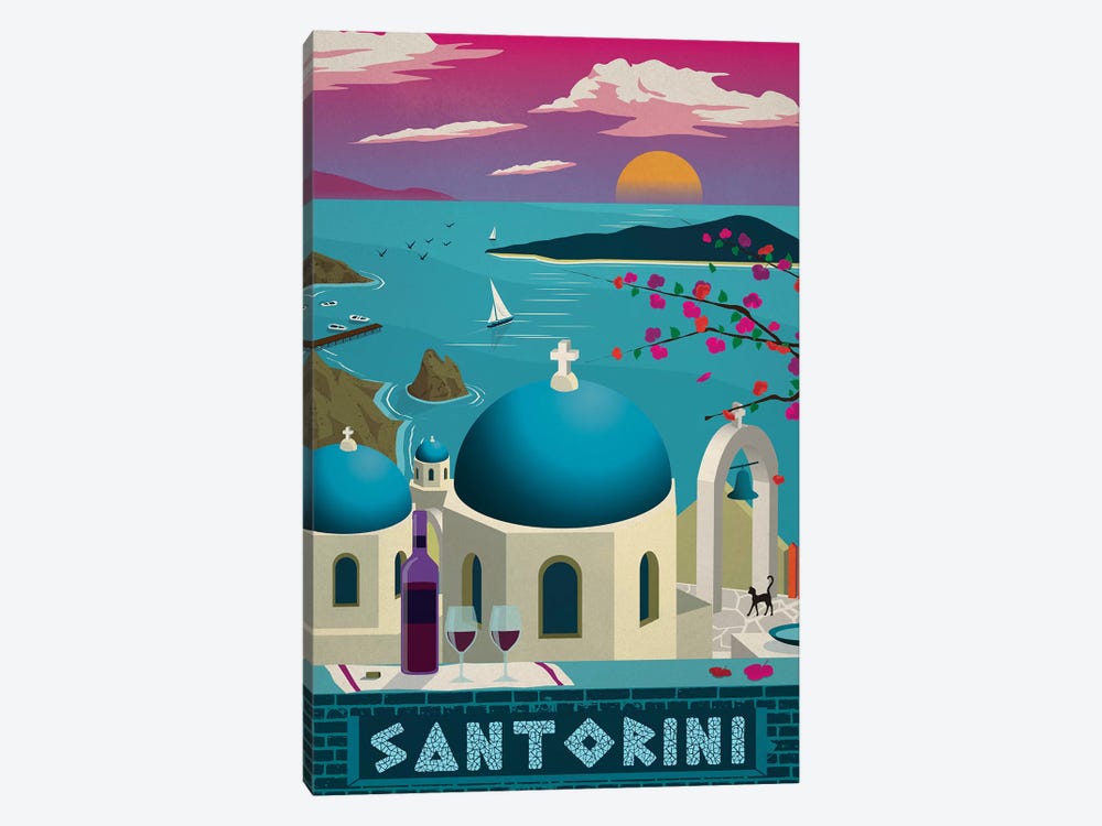 Santorini by IdeaStorm Studios 1-piece Canvas Art