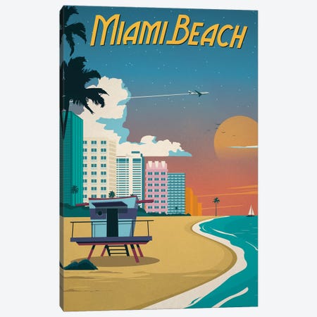 Miami Beach Canvas Print #IDS56} by IdeaStorm Studios Canvas Artwork