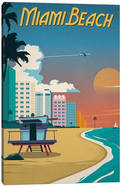 Miami Beach Canvas Art Print - IdeaStorm Studios